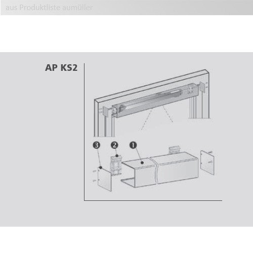 Aumüller Abdeckprofil-Set AP KS2 Länge 1,5m