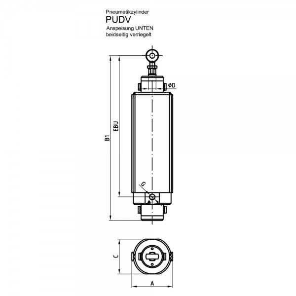 K+G Pneumatikzylinder PUDV