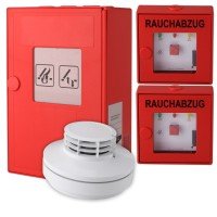 RWA-Treppenhaus-Set STG Beikirch TRZ Plus inkl. 2 Taster rot, Rauchmelder